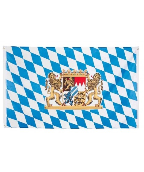 Vlag Deelstaat Bayern (met wapen) (90/150cm)