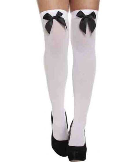Dirndl kousen met zwarte strik / One-size