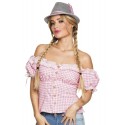 Top Dirndl roze/wit