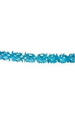 Papieren slinger lichtblauw (6 meter) (brandvertragend)