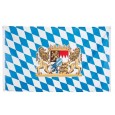 Vlag Deelstaat Bayern (met wapen) (90/150cm)